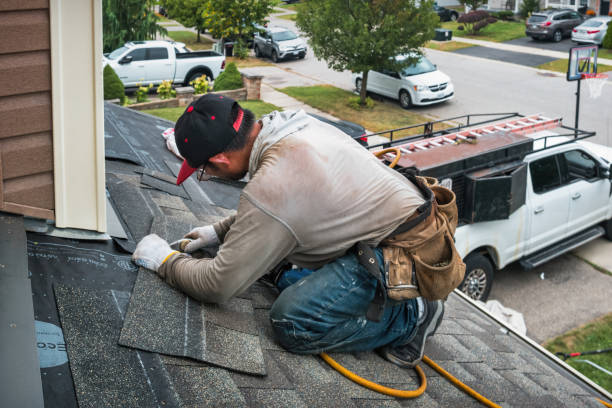 Professional Roofing technician working in Leadore, ID
